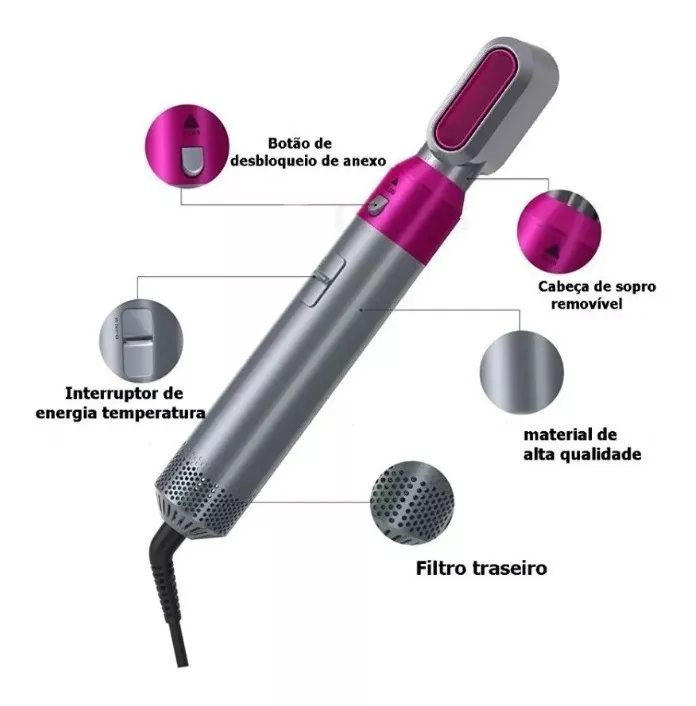 Secador de Cabello Electrico - 5 en 1